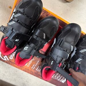 Peloton Black and Red Cycling Shoes 39 and 43